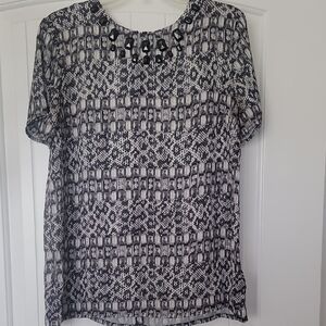 MICHAEL Michael Kors Monochrome Patterned Blouse